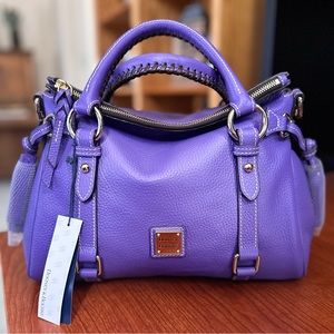 SOLD!!! NWT Dooney & Bourke Small Purple Amethyst Pebble Leather Satchel